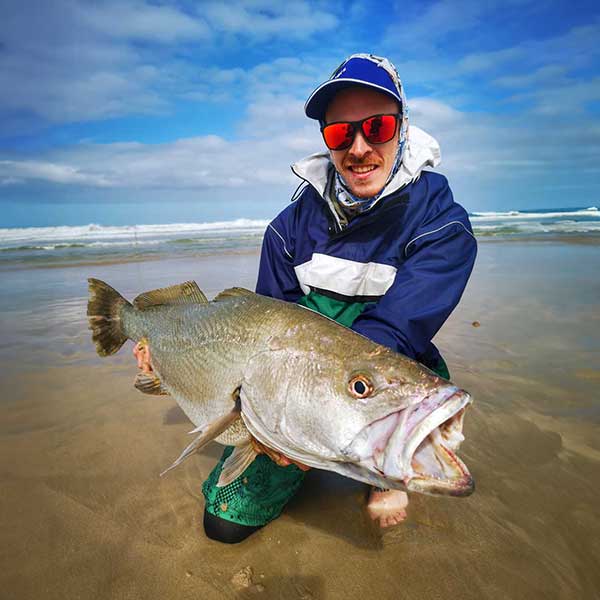 Kob (Kabeljou) caught during a guided fishing trip in Jeffreys Bay